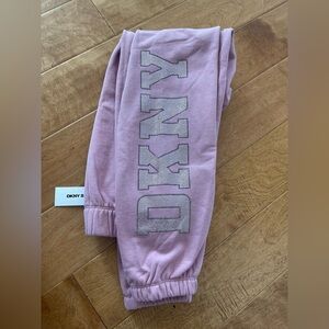 NWT DKNY Pink Sweatpants with Side Logo